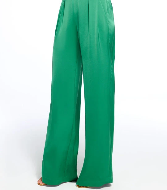 Joss Wide Leg Pant Jewel Green - Image 3