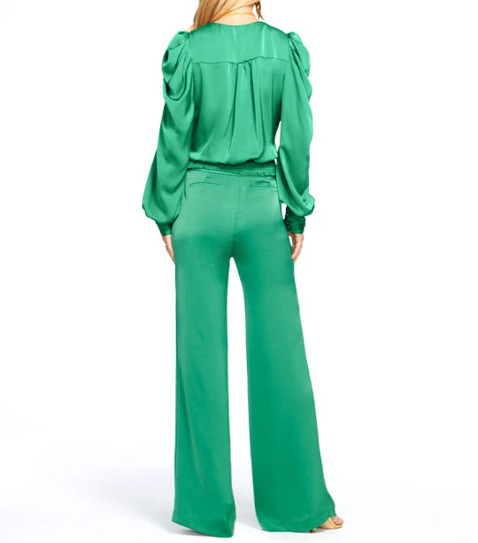 Joss Wide Leg Pant Jewel Green - Image 2