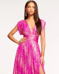 Julianna Plunging Maxi Dress