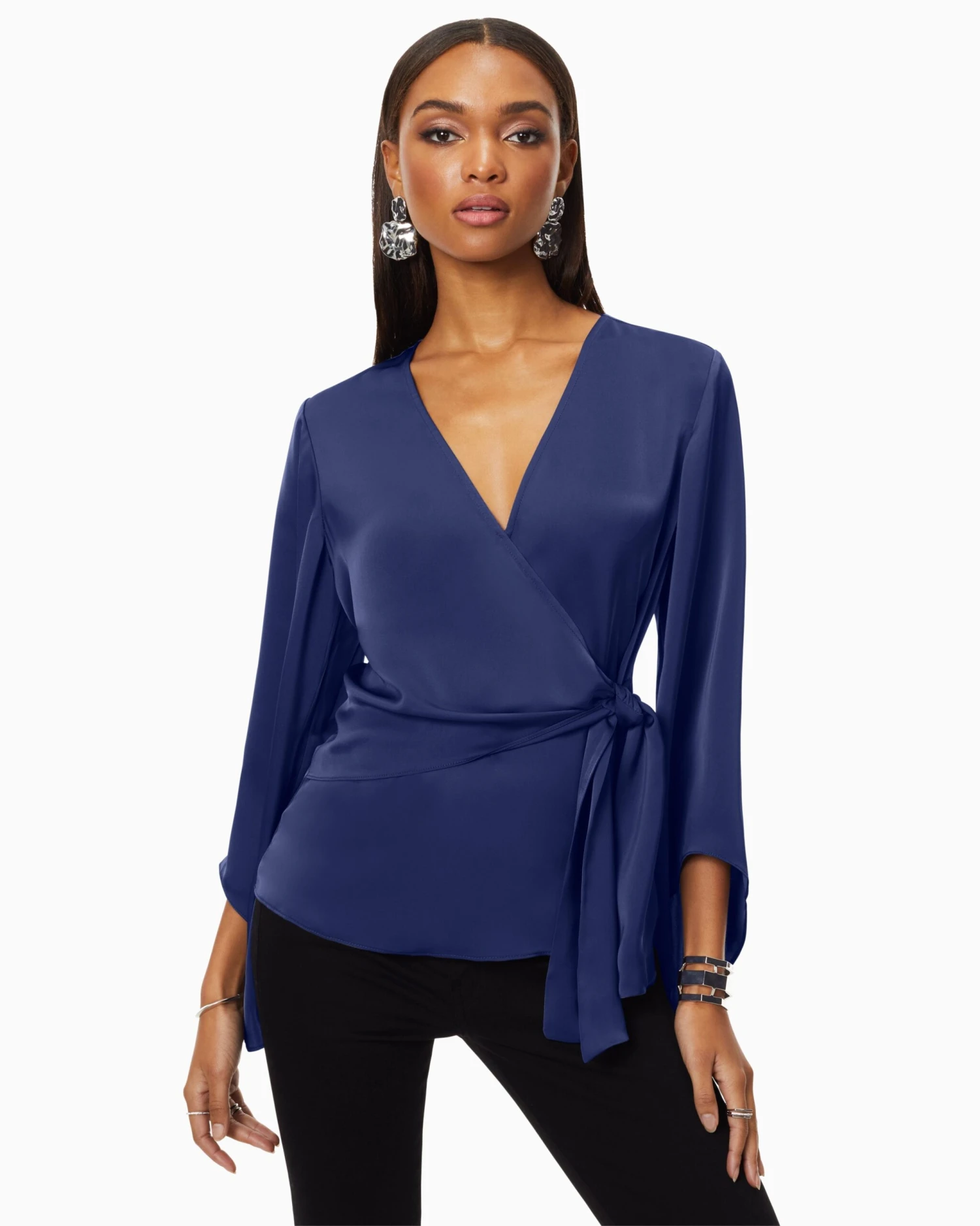 Cassandra Wrap Blouse - Image 14