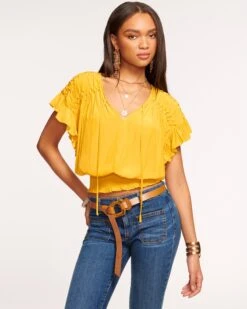 Olivia Flutter Sleeve Top