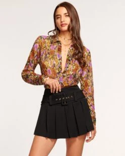 Caroline Pleated Mini Skirt