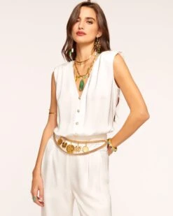 Tessa Button Up Tank Top