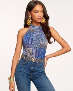 Arlene High Neck Tank Top