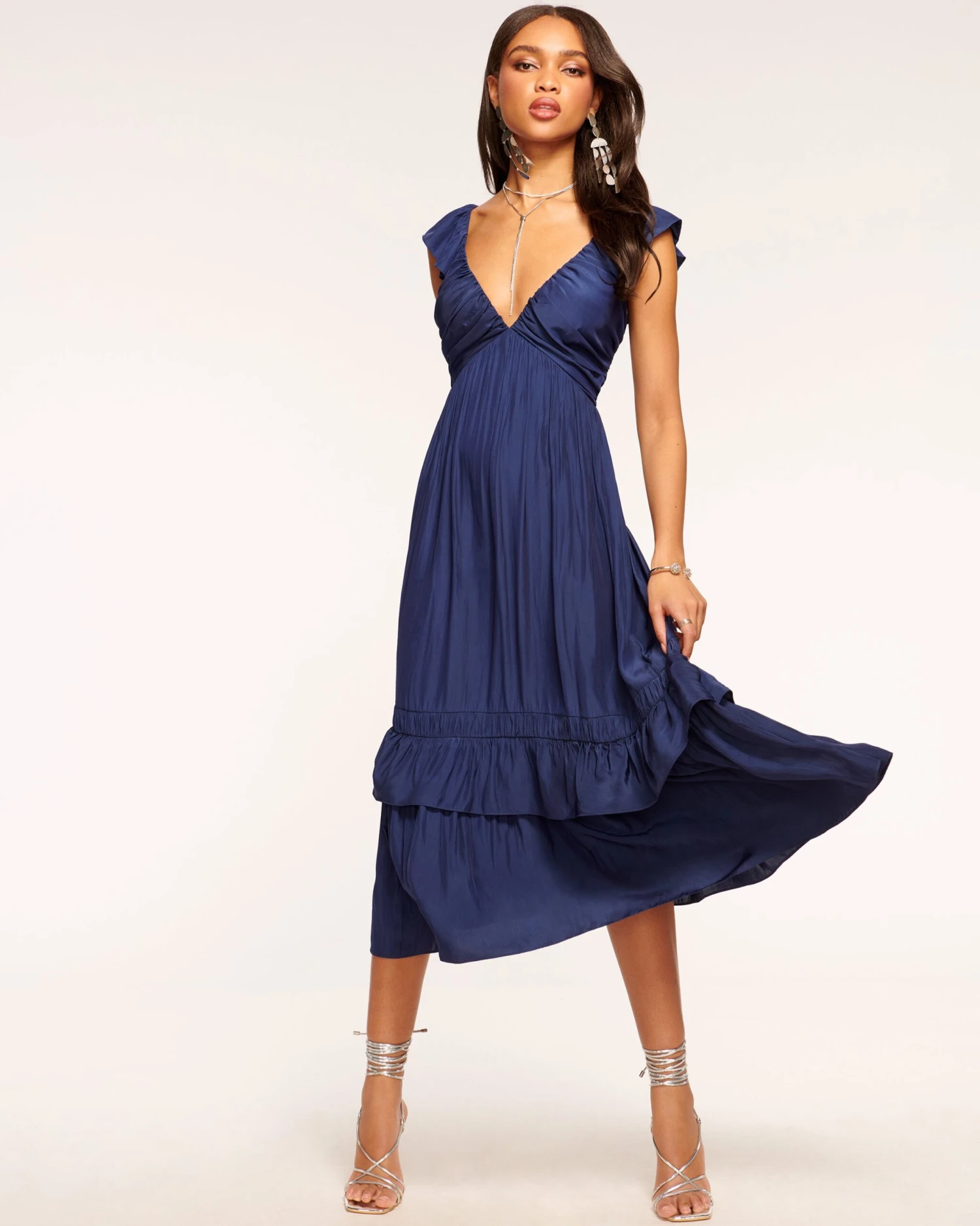 Nelly Ruched Midi Dress - Image 2