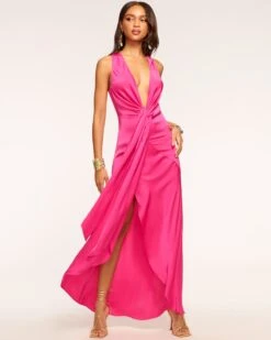 Ashlyne Plunging Maxi Dress