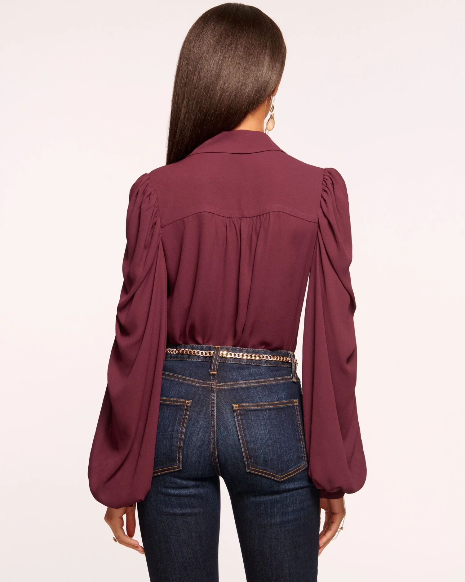 Rose Puff Sleeve Blouse - Image 3