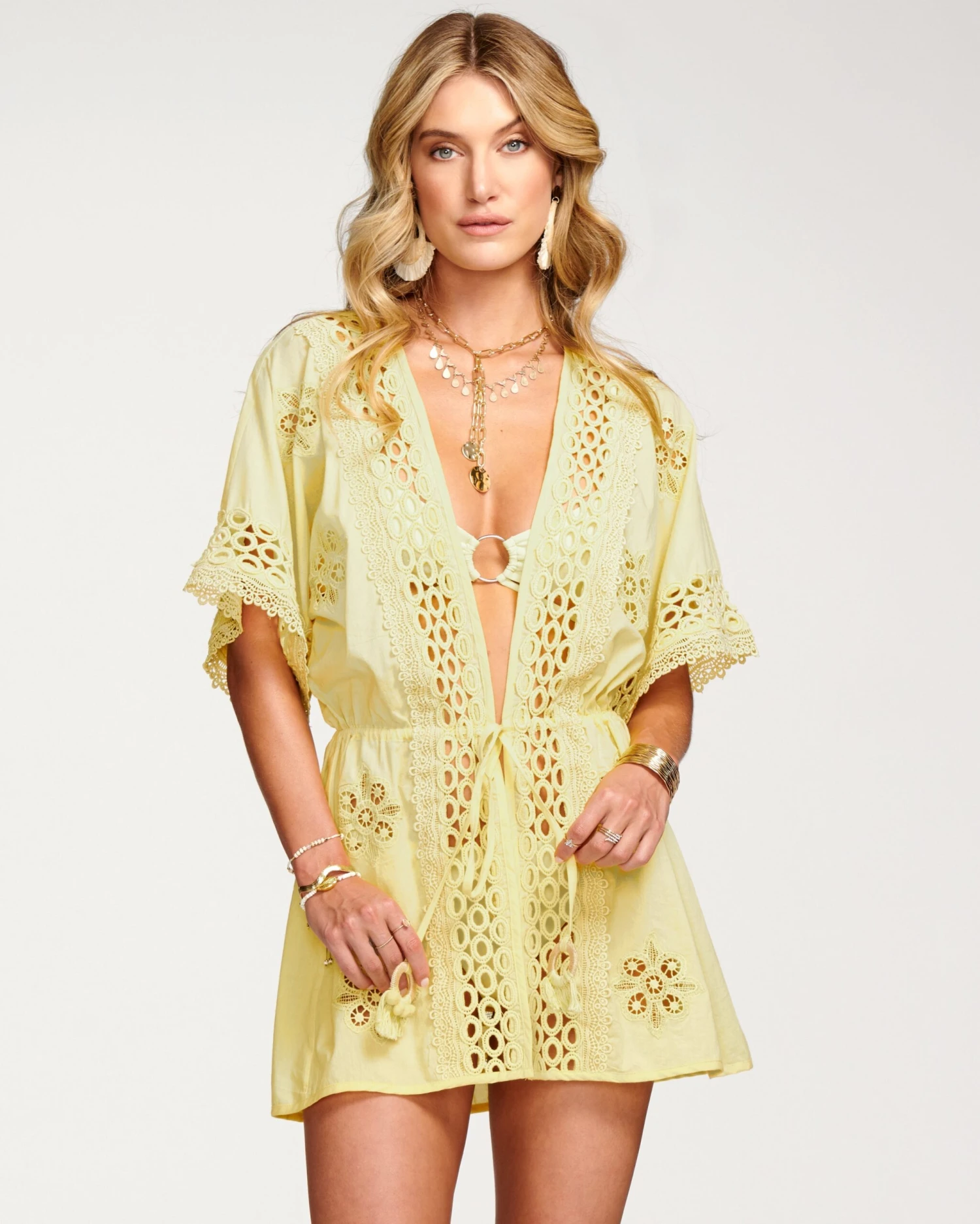 Delphine Crochet Coverup Mini Dress - Image 5